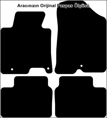 Kia Ceed GT 2013-2018 Temel Kalite Halı Paspas - Görsel 2