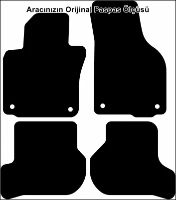 VW Golf 5 Plus 2005 ve Sonrası Premium Kalite Halı Paspas - Görsel 2