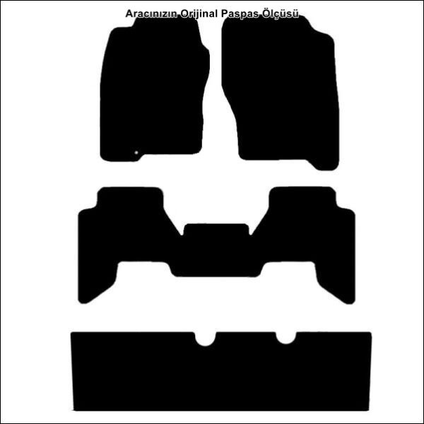 Nissan Pathfinder R51 2006-2012 *7 Kişilik Orijinal Kalite Halı Paspas - Görsel 2