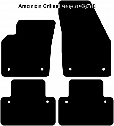 Volvo V50 2004 ve Sonrası Premium Kalite Halı Paspas - Görsel 2
