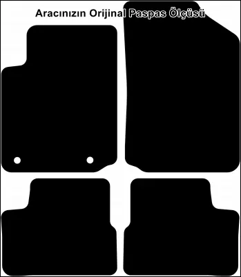 Citroen C3 2002-2009 Temel Kalite Halı Paspas - Görsel 2