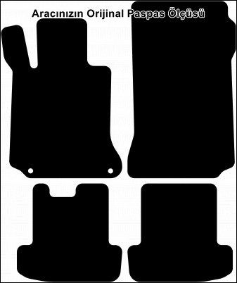 Tappetini Auto MTM Su Misura Per Mercedes Classe E W207 Coupé (2009-2017) – Set 4 Pezzi In Moquette Nera, Made In Italy