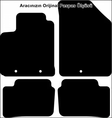 Hyundai i10 2013-2019 Temel Kalite Halı Paspas - Görsel 2